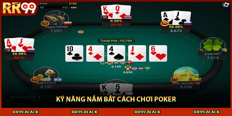 Kỹ năng nắm bắt cách chơi poker 
